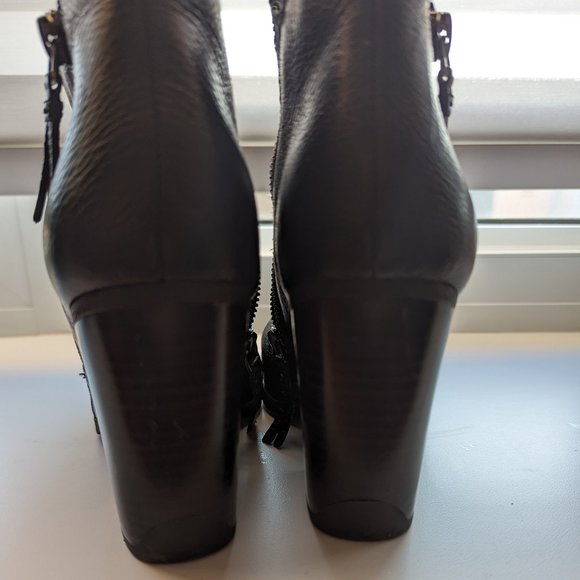 Leather Booties with Chunky Heel  Kenneth Cole Reaction  Size 7.5 M - Picture 6 of 8
